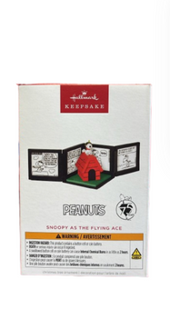 Hallmark 2025 Keepsake 75th Snoopy as The Flying Ace Musical Ornament New w Box