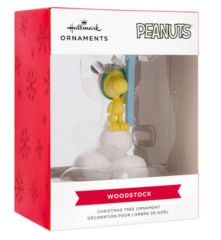 Hallmark PEANUTS WOODSTOCK with Snowballs Christmas Tree Ornament New With Box