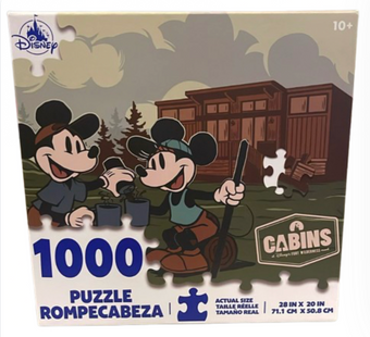 Disney Parks Fort Wilderness Cabins Puzzle Rompecabeza Mickey Minnie New w Tag