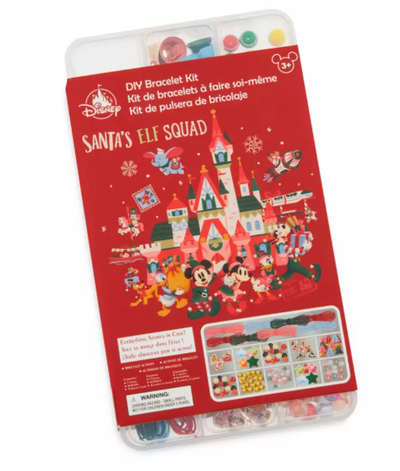 Disney Parks Mickey Friends Santa's Elf Squad Holiday DIY Bracelet Kit New w Tag