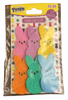 Peeps Easter 2 Multicolored Bunny Hair Clips New with Card
