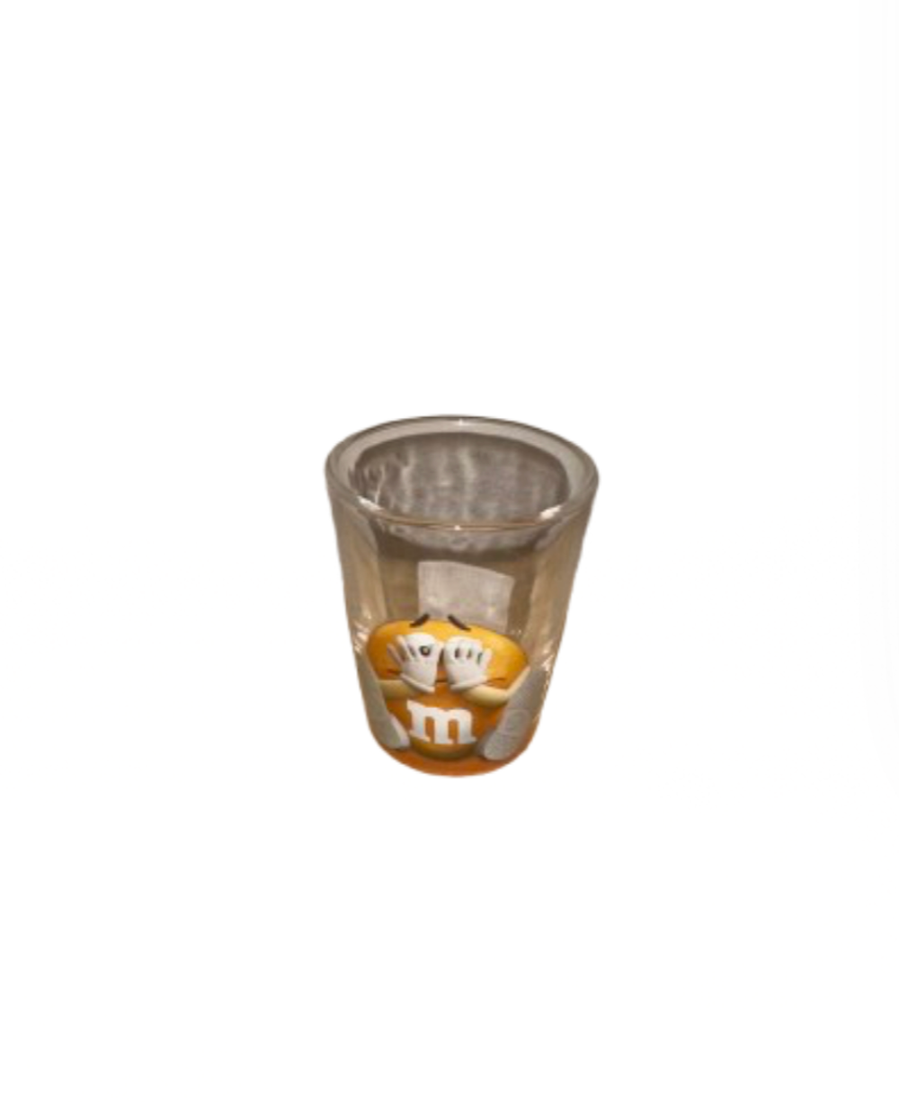 M&M's World Orange Character Poses Shot Glass New