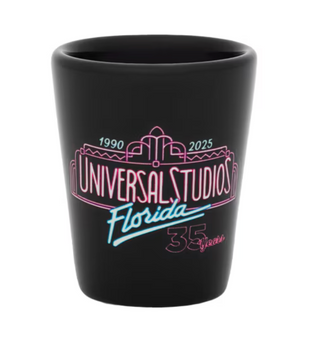 Universal Studios Retro Marquee 35th Anniversary Shot Glass New With Tag