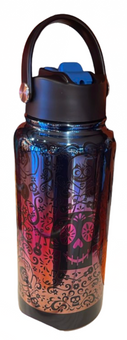 Disney Parks Coco Sugar Skulls Water Bottle New With Tag