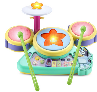 Disney VTech Bluey Hooray Drum Set Toy New with Box
