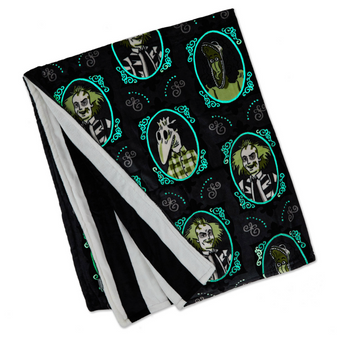 Hallmark Beetlejuice Glow-in-the-Dark Throw Blanket, 50x60 New With Tag