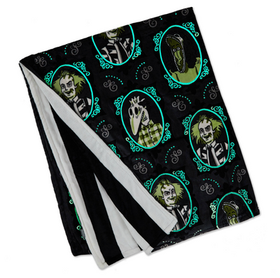 Hallmark Beetlejuice Glow-in-the-Dark Throw Blanket, 50x60 New With Tag