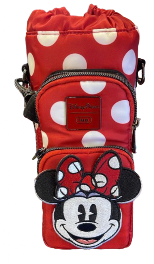 Disney Parks Minnie Mouse Lug WDW Water Bottle Holder Bag New with Tag