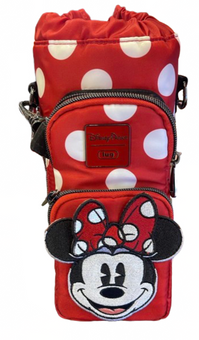 Disney Parks Minnie Mouse Lug WDW Water Bottle Holder Bag New with Tag