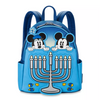 Disney Parks Mickey and Minnie Hanukkah Light-Up Loungefly Mini Backpack New