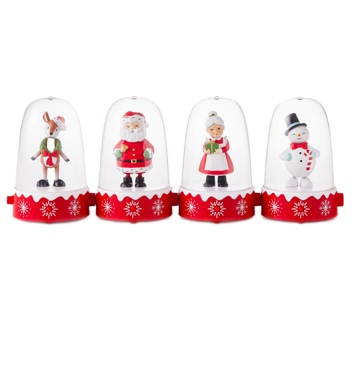 Hallmark Holiday Happy Tappers Musical Figurines With Motion Set of 4 New w Box