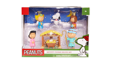 Peanuts Christmas Nativity Charlie Brown Snoopy Sally Lucy Patty Figure Set New