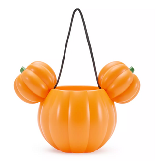 Disney Parks Halloween Mickey Jack-o'-Lantern Treat Bucket New with Tag
