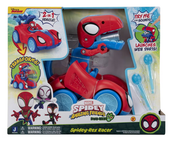 Disney Spidey Friends Spidey-Dino Racer Transforming Vehicle Toy New With Box