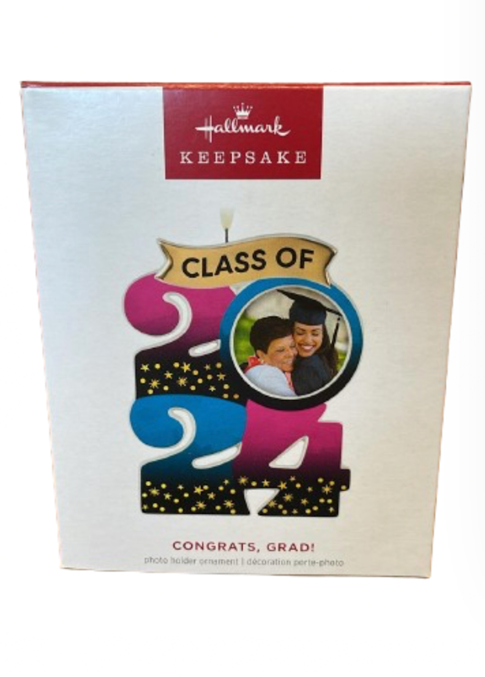 Hallmark Congrats, Grad! 2024 Porcelain Photo Frame Ornament New with Box