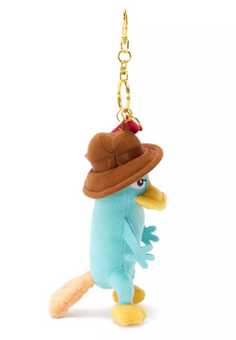 Disney Parks Perry as ''Agent P'' Plush Keychain Bag Charm Phineas Ferb 7'' New