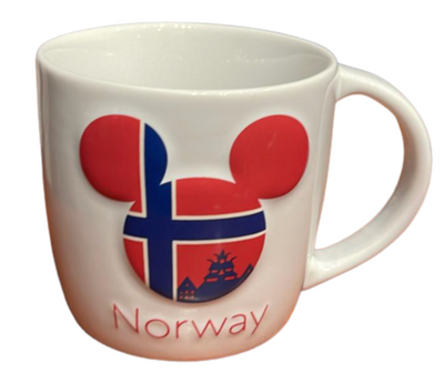 Disney Parks Epcot Norway Mickey Mouse Icon Flag Coffee Mug New With Tag