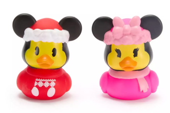 Disney Parks Mickey Minnie Mouse Holiday Rubber Duck Set Duckalooz New With Tag