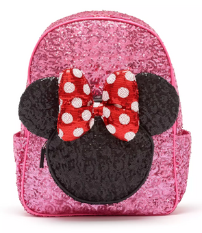 Disney Parks Minnie Mouse Pink Sequin Backpack New with Tag