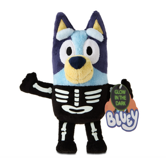 Disney Bluey Glow In The Dark Skeleton Costume Plush 7.5" New with tag
