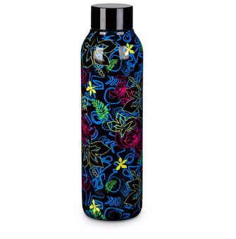 Disney Parks Neon Screen Art Stitch Stainless Steel Water Bottle New