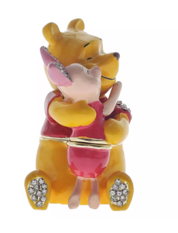 Disney Parks Winnie the Pooh and Piglet Trinket Box by Arribas New with Box