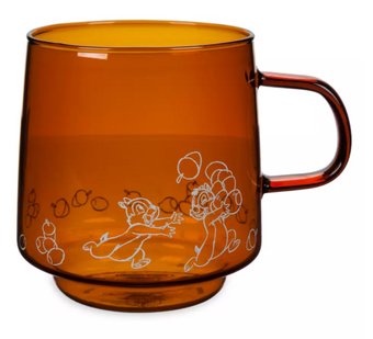 Disney Parks Chip 'n Dale Glass Mug New With Tag