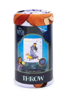 Disney Wish Kids Plush Throw Blanket, 46 x 60, Microfiber, Purple New with Tag