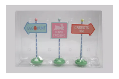 Easter 2021 Spritz 3pk Mini Egg Easter Hunt Signs Wood New