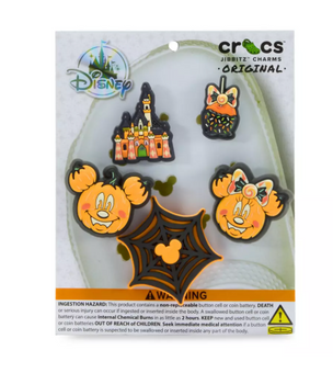 Disney Parks Mickey and Minnie Mouse Halloween Light-Up Jibbitz Set by Crocs New