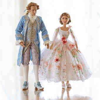 Disney Store 17" Limited Edition Belle And Prince Platinum Set 2017 New with Box