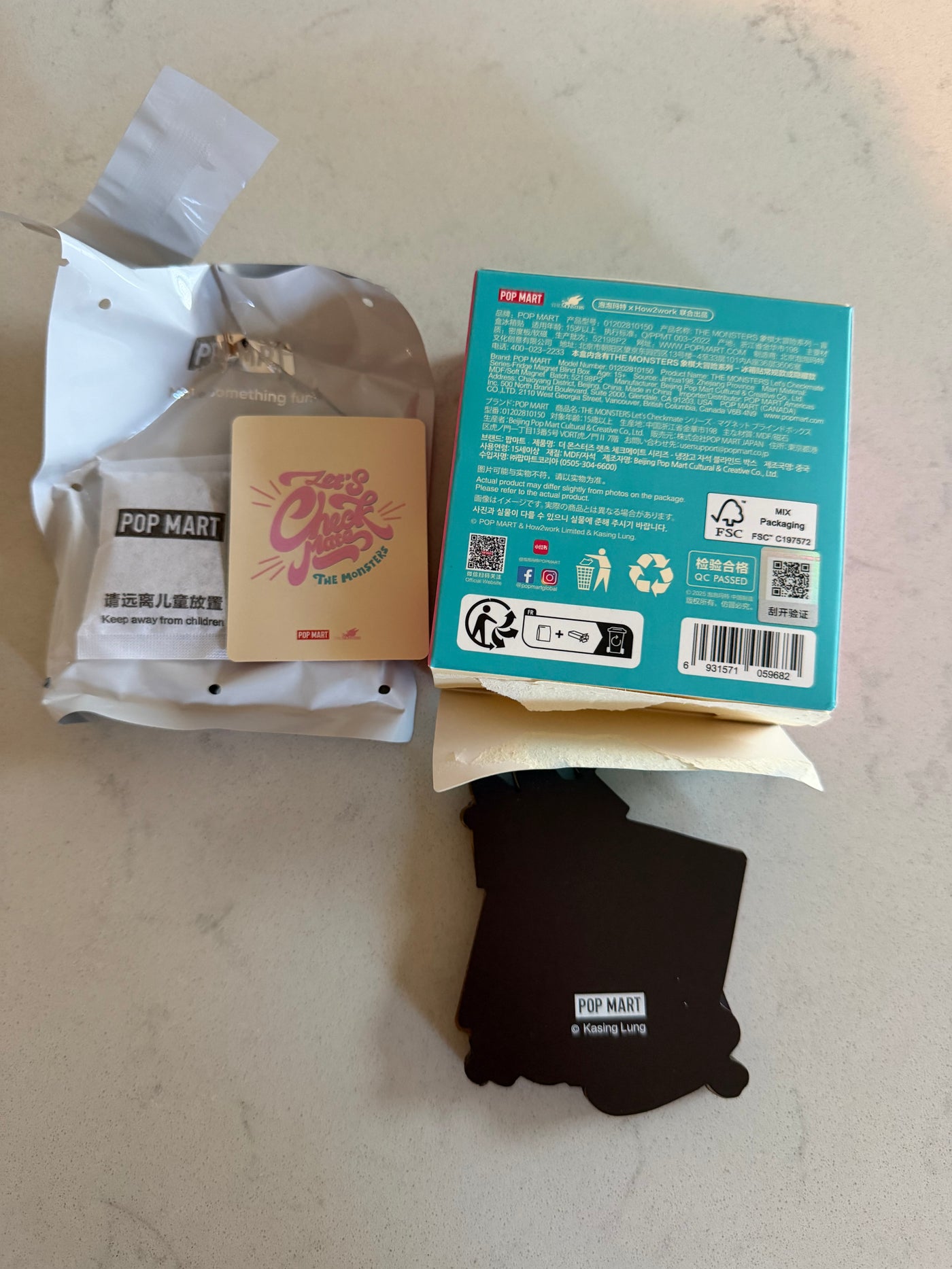 Pop Mart Labubu The Monsters Let's Checkmate Bishop Fridge Magnet USA New Box