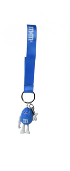 M&M's World Blue Keychain with Fabric Loop New with Tag
