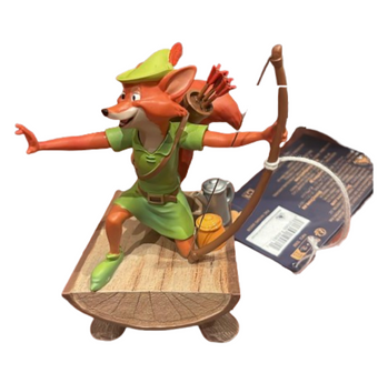 Disney Parks Robin Hood Wooden Log Mini Figurine New With Tag