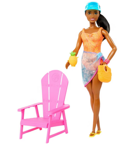 Barbie 12.7" Pink Passport Hawaii Brooklyn Doll Playset Toy New with Box