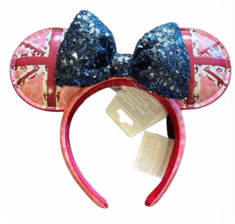 Disney Parks Epcot UK Union Jack Minnie Mouse Ear Headband New With Tag