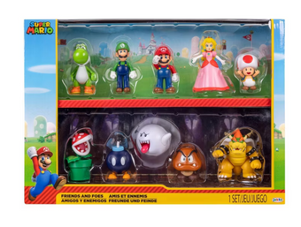 Nintendo Super Mario Friends & Foes 2.5" Mini Figures 10pk Toy New With Tag