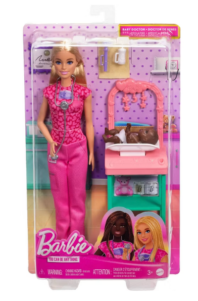 Barbie Baby Doctor Doll with Blonde Fashion 9.5" Doll Baby New with Tag