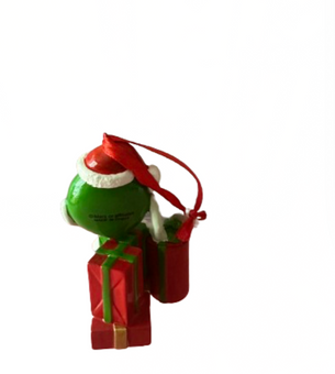 M&M's World Green Santa with Presents Resin Christmas Ornament New with Tag