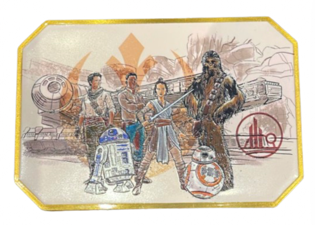 Disney Parks Star Wars Galaxy Edge Metal Magnet CHEWIE POE REY R2D2 New W Tag