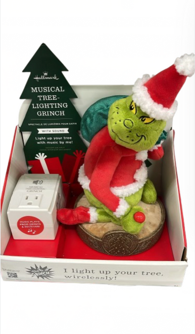 Hallmark Dr. Seuss's How the Grinch Stole Christmas! Tree Lighter W Sound New