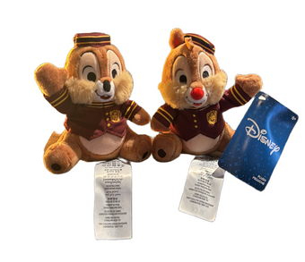 Disney Parks Hollywood Hotel Chip 'n' Dale Tower of Terror Bellhop Plush Set New