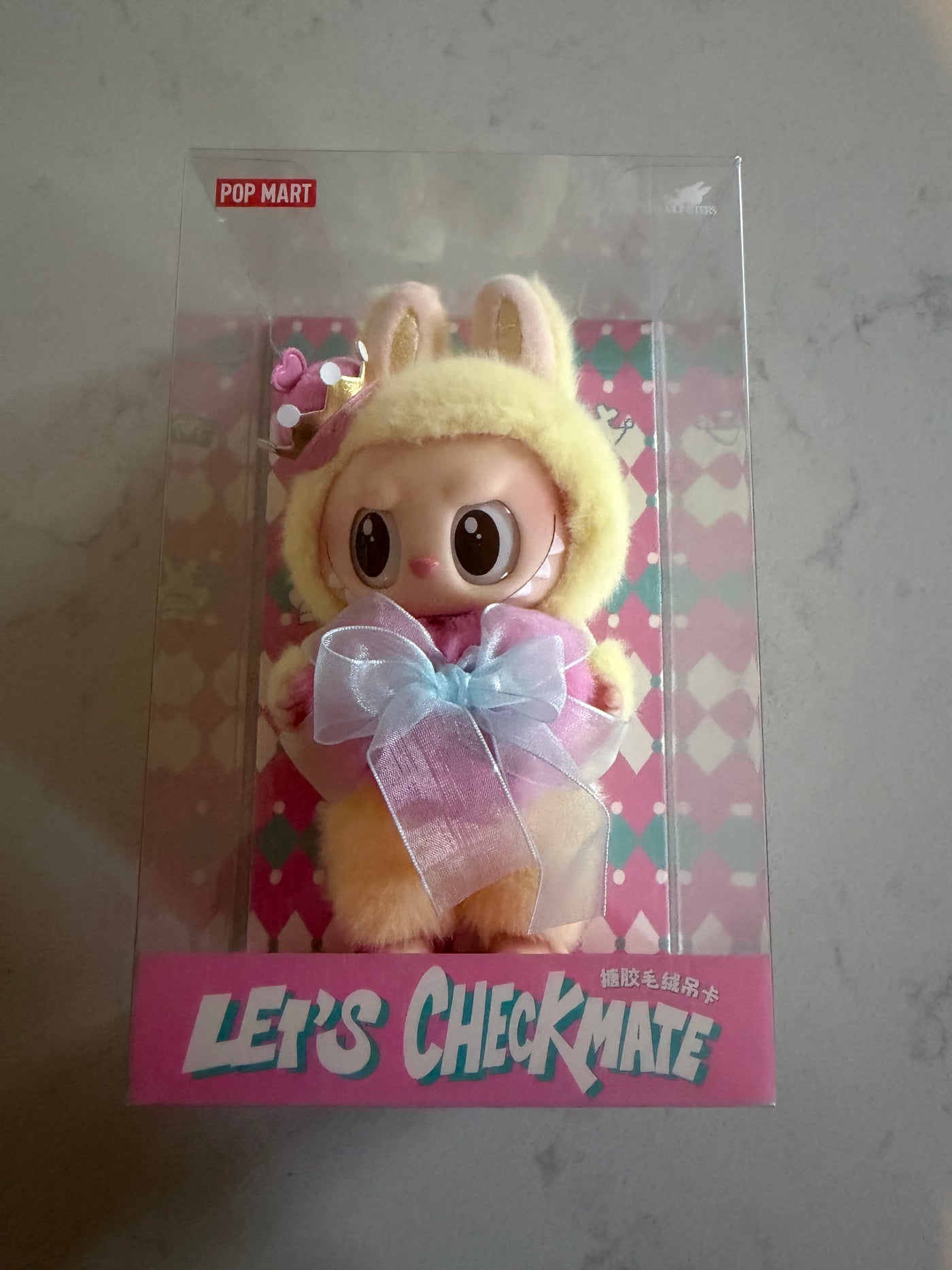 Pop Mart Labubu The Monsters Let's Checkmate Queen Hanging Plush Pendant New Box
