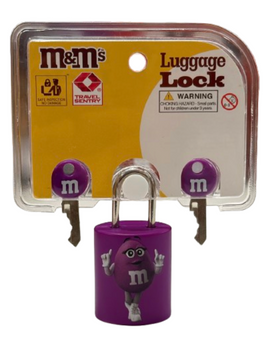 M&M's World Character 2026 Purple Luggage Lock With 2 Keys New Sealed