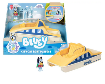 Disney Bluey City Cat Boat Playset Toy New With Box