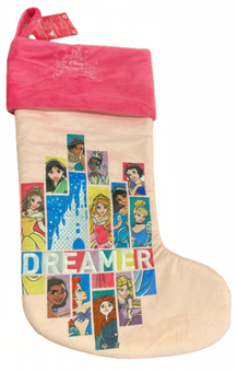 Disney Parks Princesses Dreamer Pink Christmas Stocking New With Tag