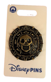 Disney Parks Pirates of the Caribbean Aztec Gold Coin Pin New With Card