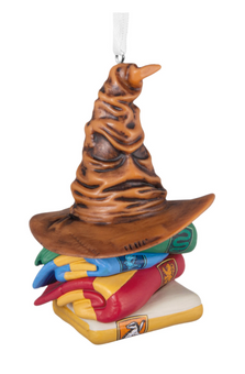 Hallmark Harry Potter Sorting Hat and House Scarves Christmas Ornament New