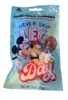 Disney Parks Food Gummies Never Skip Leg Day Mickey Mouse New with Tag