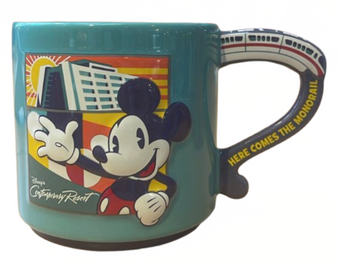 Disney Parks Contemporary Resort Monorail Mickey Mouse Coffee Mug New With Tag